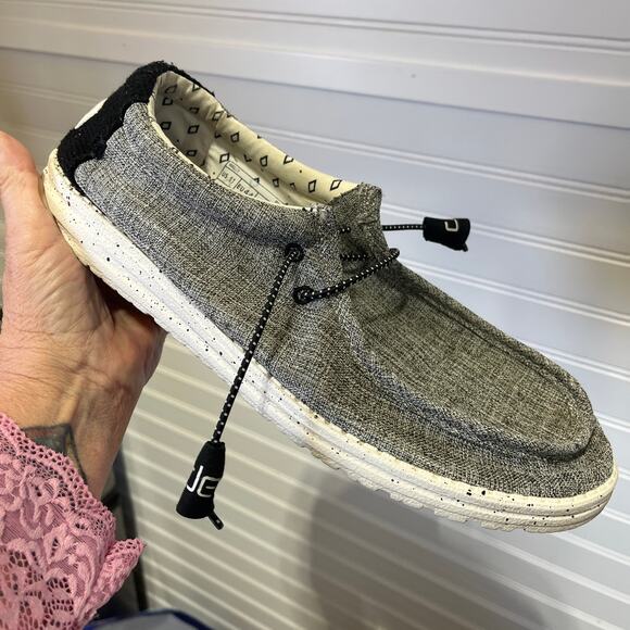 HeyDude Wally Pilot Herringbone Slip On Shoes Men’s Size 11 - Picture 3 of 9